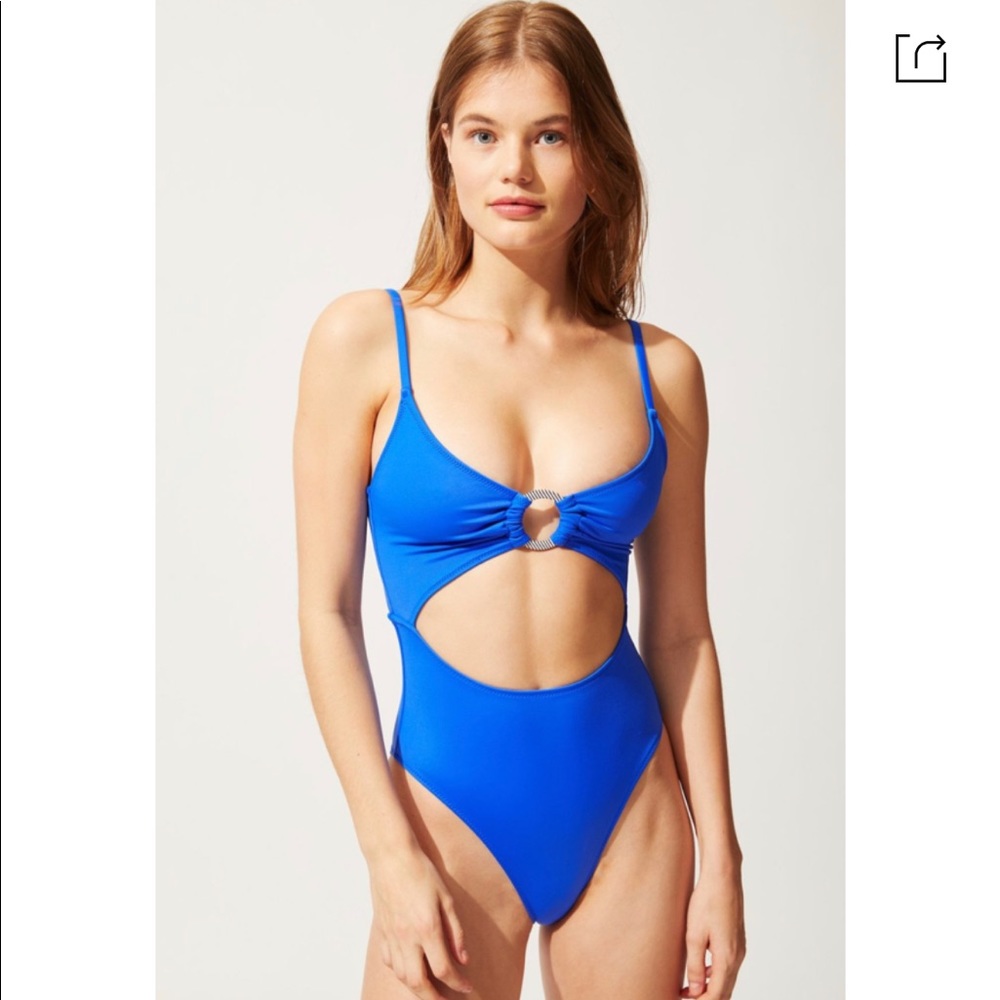 Solid and Striped Esme One Piece Size S in Blue